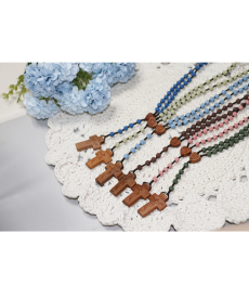 [813590] 5단묵주/칼라화산석/6mm/RN