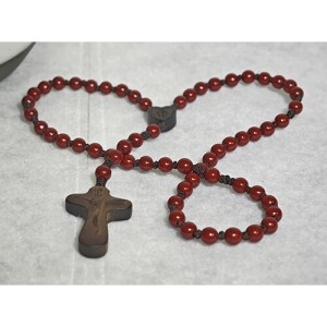 [813254] 5단묵주 천연옻칠 6mm / BA