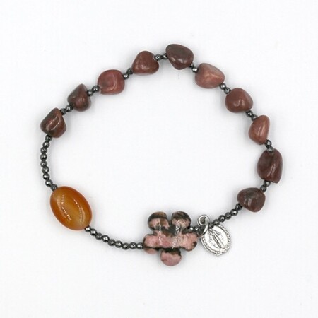 [813612]  팔찌묵주 / 못난이 원석꽃