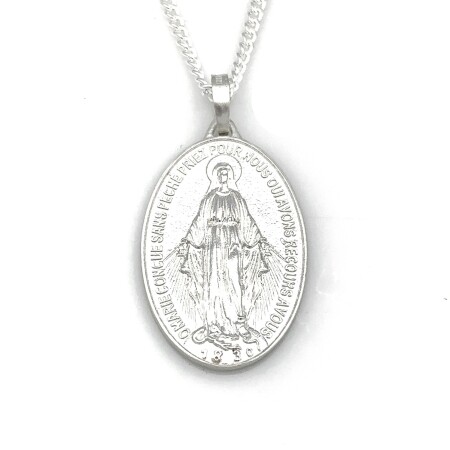 [800265] 목걸이 은 기적패  / 대 (45cm)